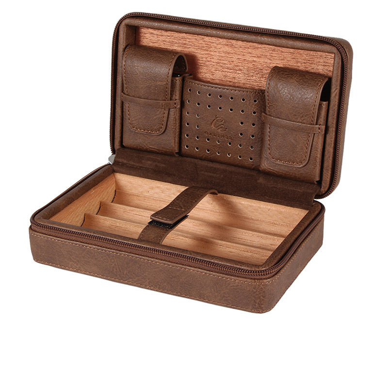 Set de Herramientas para Humidor Portátil Caja de Cigarros de Cuero