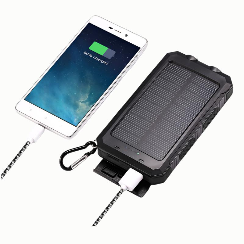 Cargador Solar Portátil Power Bank 8000mAh con Brújula